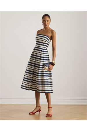 Woven-Fit & Flare-Dresses-Strctd Satin Stripe LAUREN RALPH LAUREN | Abito | 253P08699001